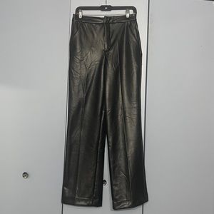 Straight leather pants